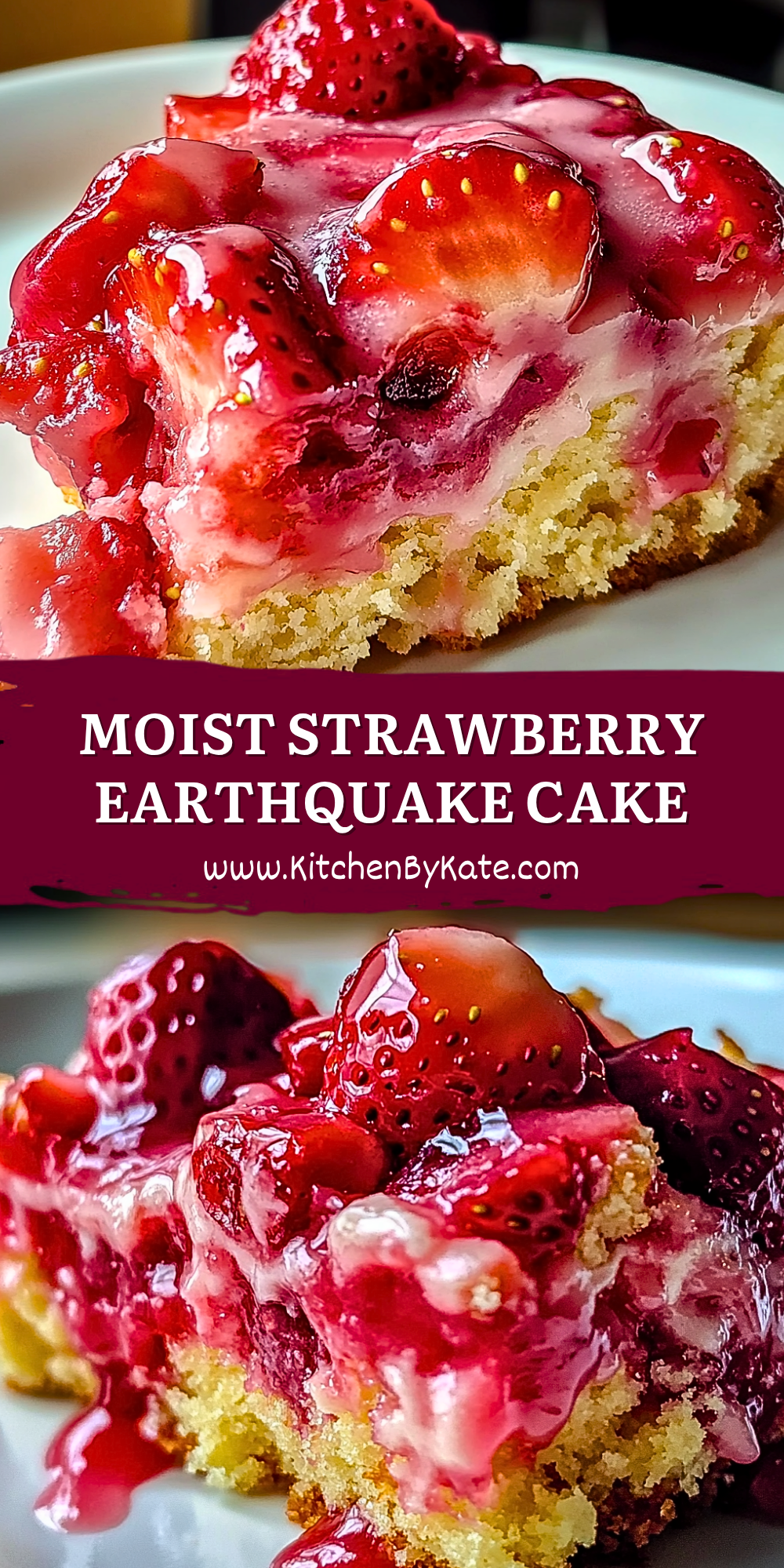 Moist Strawberry Earthquake Cake Moist Strawberry Earthquake Cake