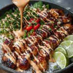 Chili Chicken Bowl with Coconut Lime Drizzle