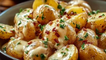 Creamy Garlic Baby Potatoes