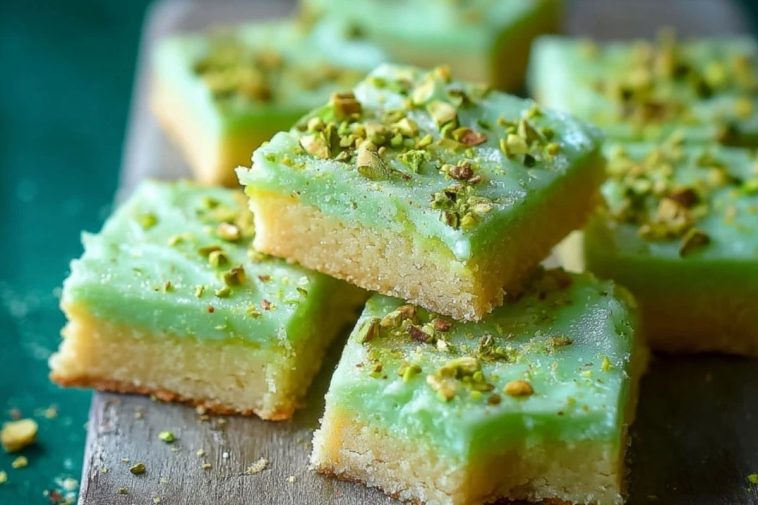 Pistachio Pudding Sugar Cookie Bars