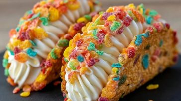 Easy Fruity Pebbles Cheesecake Tacos Recipe
