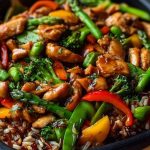 Delicious Teriyaki Chicken Stir-Fry Recipe with Colorful Veggies and Wild Rice