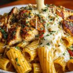 Creamy Cajun Chicken Rigatoni with Garlic Mozzarella Sauce