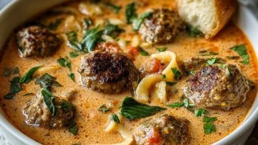 Creamy Italian Meatball Soup