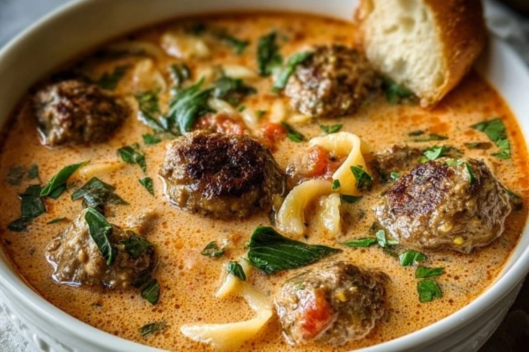Creamy Italian Meatball Soup