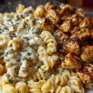 Creamy Velveeta Chicken Rotini Pasta with Mozzarella Garlic Cheese Sauce