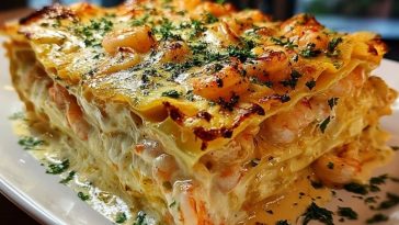 Garlic Butter Shrimp Scampi Lasagna