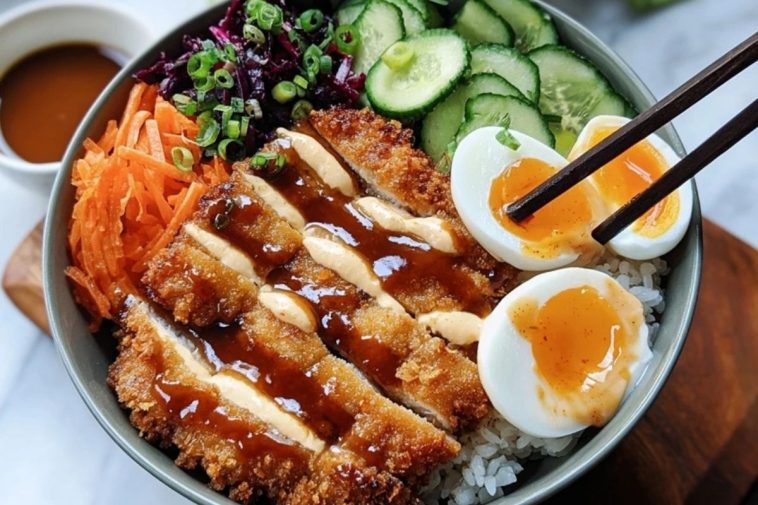 Japanese Katsu Bowls with Tonkatsu Sauce