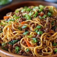 Simple Asian Ground Beef Noodles Recipe Ready in Minutes