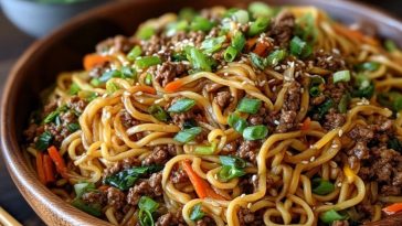 Simple Asian Ground Beef Noodles Recipe Ready in Minutes