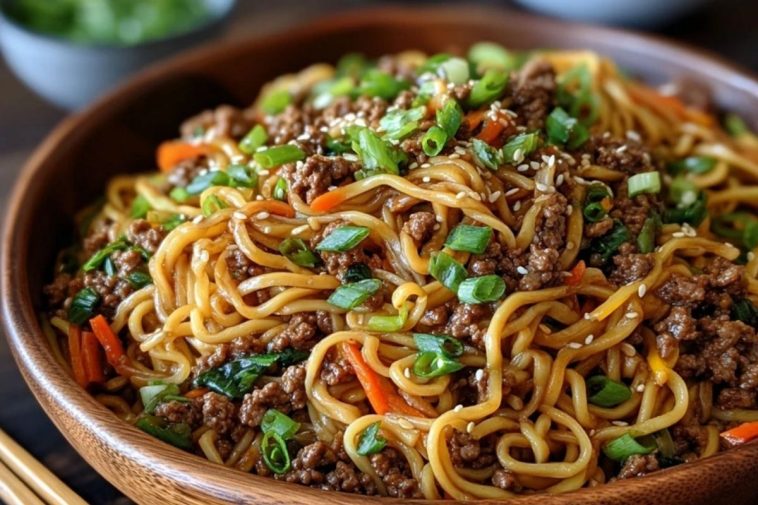 Simple Asian Ground Beef Noodles Recipe Ready in Minutes