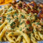 Velveeta Chicken Penne in Creamy Mozzarella Garlic Cheese Sauce