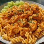 Buffalo Garlic Chicken Bites & Ranch Cajun Alfredo Twisted Pasta