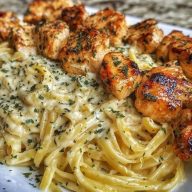 Cajun Garlic Butter Chicken Linguine in Creamy Parmesan Sauce