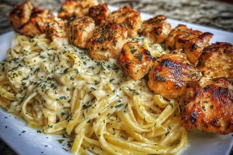 Cajun Garlic Butter Chicken Linguine in Creamy Parmesan Sauce