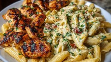Cajun Garlic Butter Chicken Penne in Creamy Parmesan Sauce