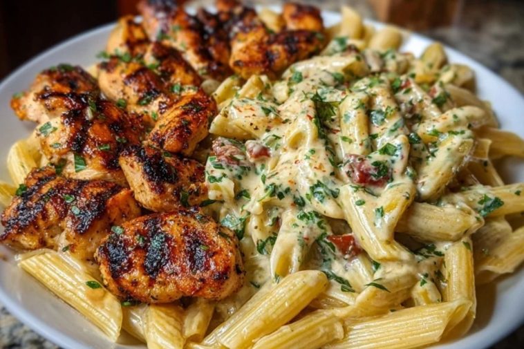 Cajun Garlic Butter Chicken Penne in Creamy Parmesan Sauce