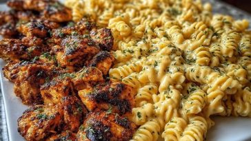 Cajun Garlic Butter Chicken with Creamy Parmesan Twisted Pasta