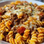 Cheesy Velveeta Rotini with Italian Beef Marinara