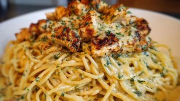 Creamy Cajun Chicken Spaghetti with Garlic Mozzarella Sauce