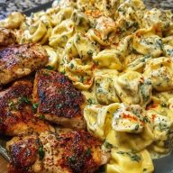Creamy Cajun Chicken Tortellini in Velveeta Garlic Cheese Sauce
