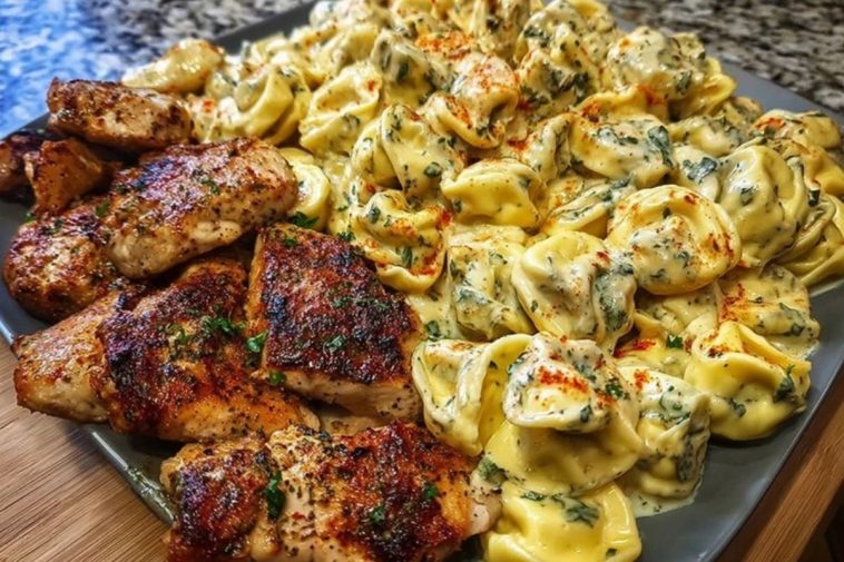Creamy Cajun Chicken Tortellini in Velveeta Garlic Cheese Sauce