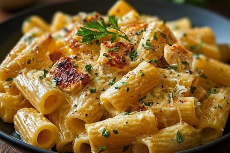 Delicious Creamy Garlic Butter Chicken Rigatoni Recipe
