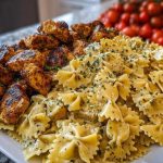 Easy Creamy Velveeta Chicken Bowtie Pasta with Garlic Mozzarella Sauce