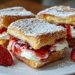 Fried Strawberry Cheesecake Sandwiches