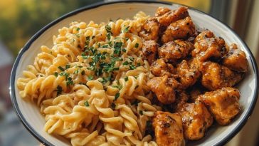 Garlic Butter Chicken Bites & Spicy Cajun Alfredo Twisted Pasta