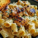 Garlic Butter Chicken with Rigatoni and Parmesan