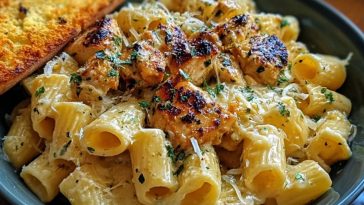 Garlic Butter Chicken with Rigatoni and Parmesan