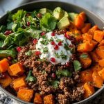 Ground Beef Sweet Potato Power Bowl