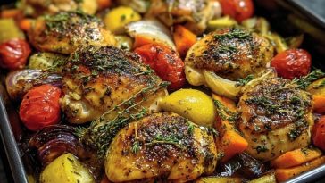 Insanely Good One-Pan Herb Chicken & Roasted Veggie Bake