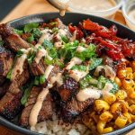 Korean BBQ Beef Bowl with Corn & Creamy Sauce