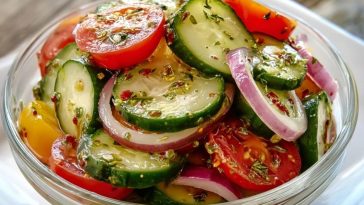 Marinated Cucumbers, Onions, and Tomatoes