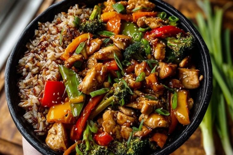 Next-Level Teriyaki Chicken Stir-Fry with Rainbow Veggies & Wild Rice