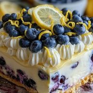 No-Bake-Lemon-dazzling-Blueberry-cream-Cake