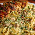 One-Pot Creamy Cajun Chicken Linguine with Garlic Mozzarella Sauce