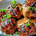 Sticky Korean BBQ Meatballs with Gochujang Glaze