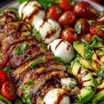 Baked Marinated Chicken Salad with Mozzarella and Balsamic Vinaigrette