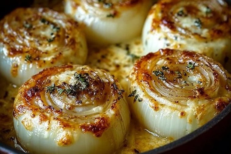 Baked Onions with Asiago Cheese