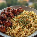 Cajun Alfredo Pasta with Garlic Butter Chicken Bites