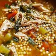 Comfort in a Bowl: Chicken & Pearl Couscous Soup