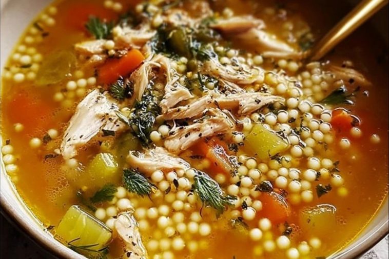 Comfort in a Bowl: Chicken & Pearl Couscous Soup