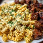 Creamy Cajun Beef and Rotini Delight