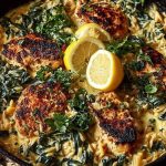 Creamy Lemon Chicken with Orzo & Greens