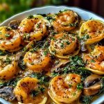Creamy Spinach Mushroom Shrimp Shells