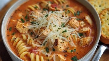 Crockpot Chicken Parmesan Soup
