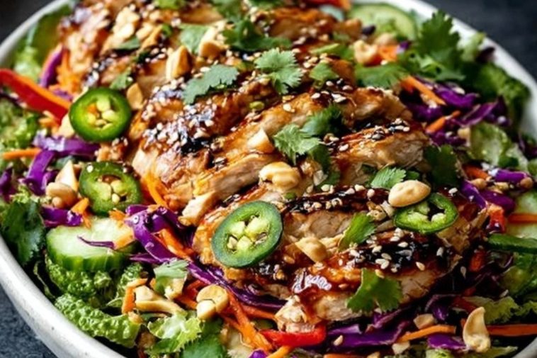 Crunchy Asian Sesame Chicken Salad